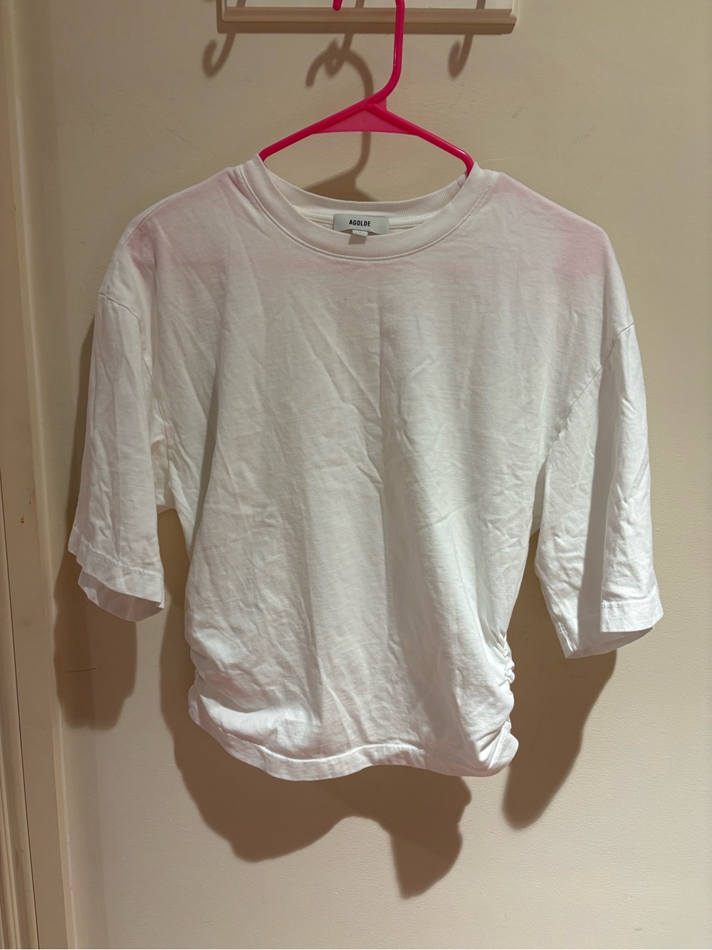 Agolde White Crewneck T-Shirt